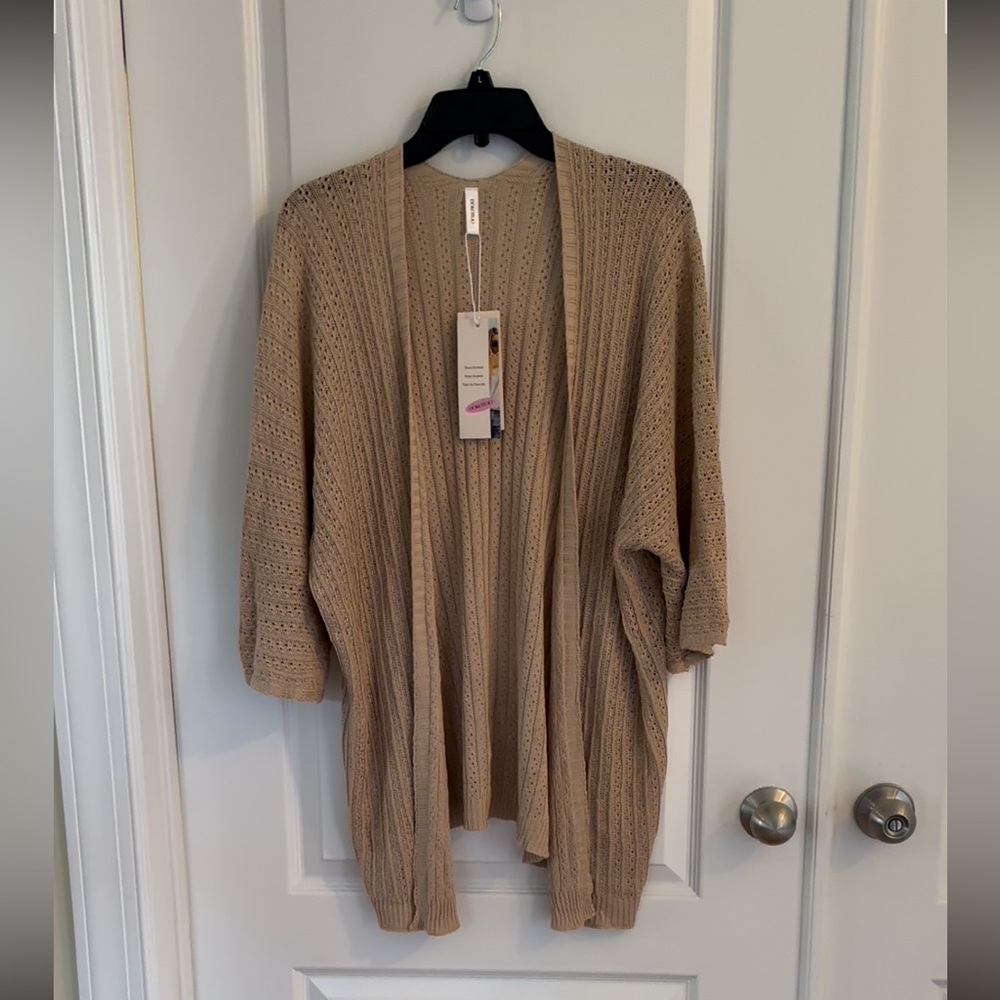 Dokotoo Hollow-out Bracelet Sleeve Knit Cardigan Size OS